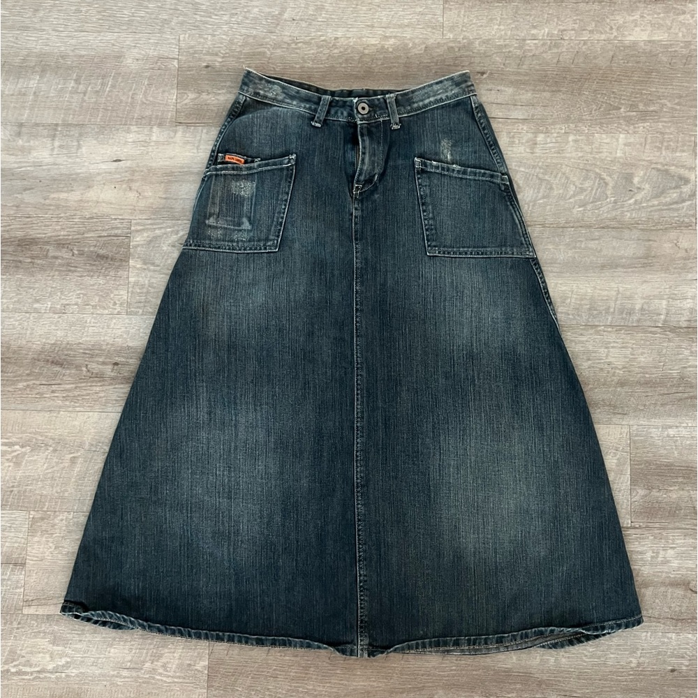 Vintage midi jean skirt- Ralph Lauren
